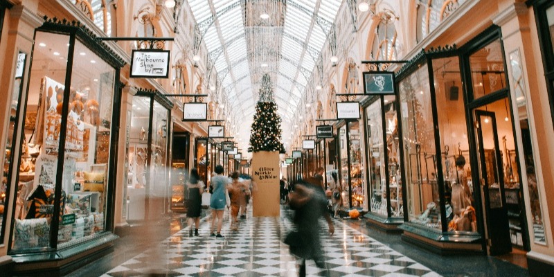 Shopping mall at christmass